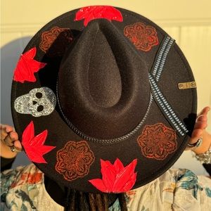 Hand painted skull hat